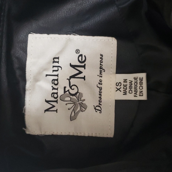 Leather Jacket Black (Size: XS Juniors) - Picture 7 of 9